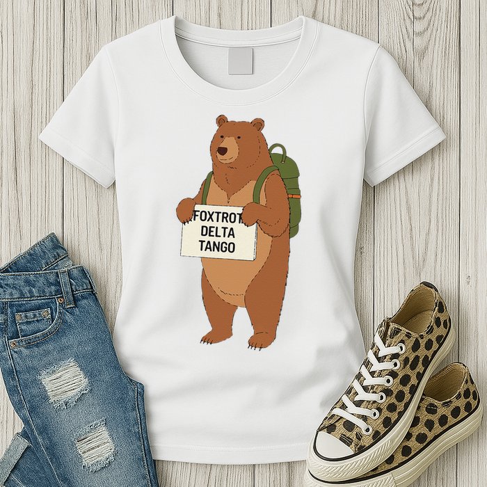 Bear Foxtrots Deltas Tangos Funny Bear Foxtrots Deltas Womens T-Shirt