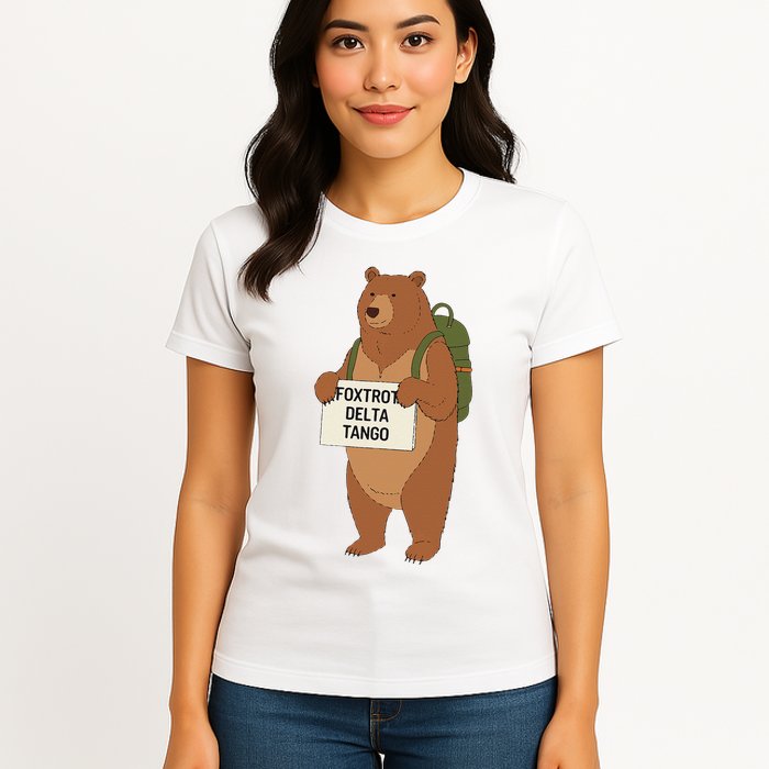 Bear Foxtrots Deltas Tangos Funny Bear Foxtrots Deltas Womens T-Shirt