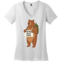Bear Foxtrots Deltas Tangos Funny Bear Foxtrots Deltas Women's V-Neck T-Shirt