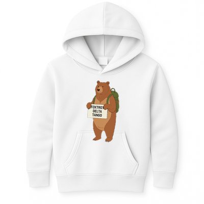 Bear Foxtrots Deltas Tangos Funny Bear Foxtrots Deltas Kids Hoodie