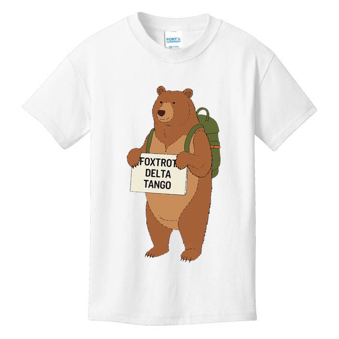 Bear Foxtrots Deltas Tangos Funny Bear Foxtrots Deltas Kids T-Shirt