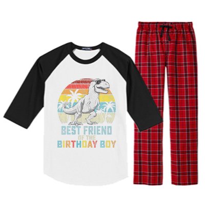 Best Friend Dinosaur Of The Birthday Matching Family Raglan Sleeve Pajama Set