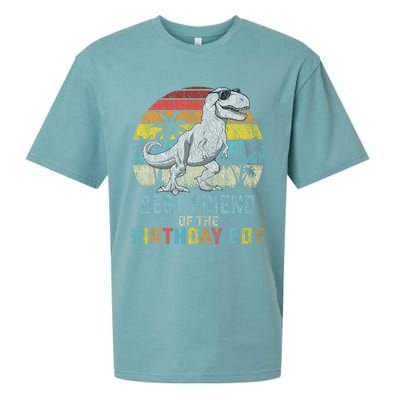 Best Friend Dinosaur Of The Birthday Matching Family Sueded Cloud Jersey T-Shirt