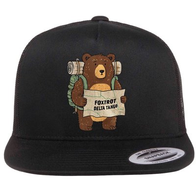 Bear Foxtrots Deltas Tangos Funny Bear Foxtrots Deltas Flat Bill Trucker Hat