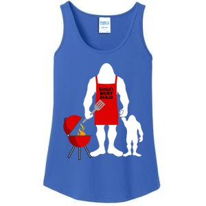 Barbecue Fathers Day Gift Bbq Bigfoot Worlds Best Dad Gift Ladies Essential Tank