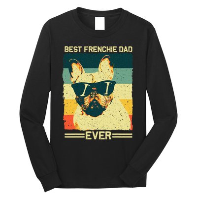 Best Frenchie Dad Design Father French Bulldog Lovers Long Sleeve Shirt