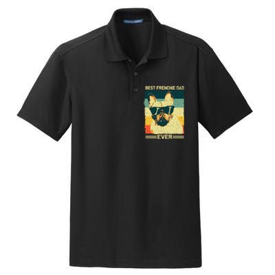 Best Frenchie Dad Design Father French Bulldog Lovers Dry Zone Grid Polo