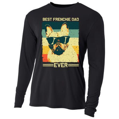 Best Frenchie Dad Design Father French Bulldog Lovers Cooling Performance Long Sleeve Crew