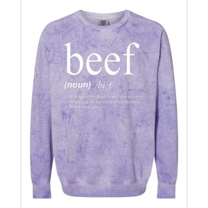 Beef Funny Definition Colorblast Crewneck Sweatshirt