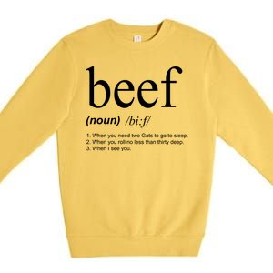 Beef Funny Definition Premium Crewneck Sweatshirt