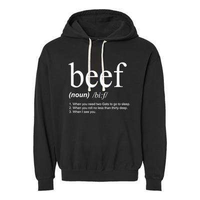Beef Funny Definition Garment-Dyed Fleece Hoodie
