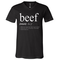 Beef Funny Definition V-Neck T-Shirt