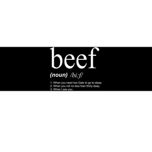 Beef Funny Definition Bumper Sticker