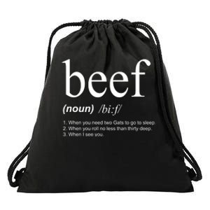 Beef Funny Definition Drawstring Bag