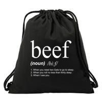 Beef Funny Definition Drawstring Bag