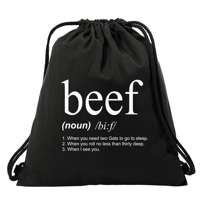 Beef Funny Definition Drawstring Bag