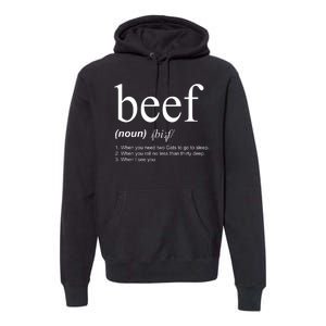 Beef Funny Definition Premium Hoodie