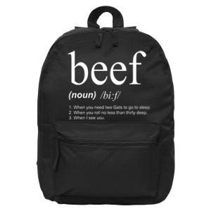 Beef Funny Definition 16 in Basic Backpack