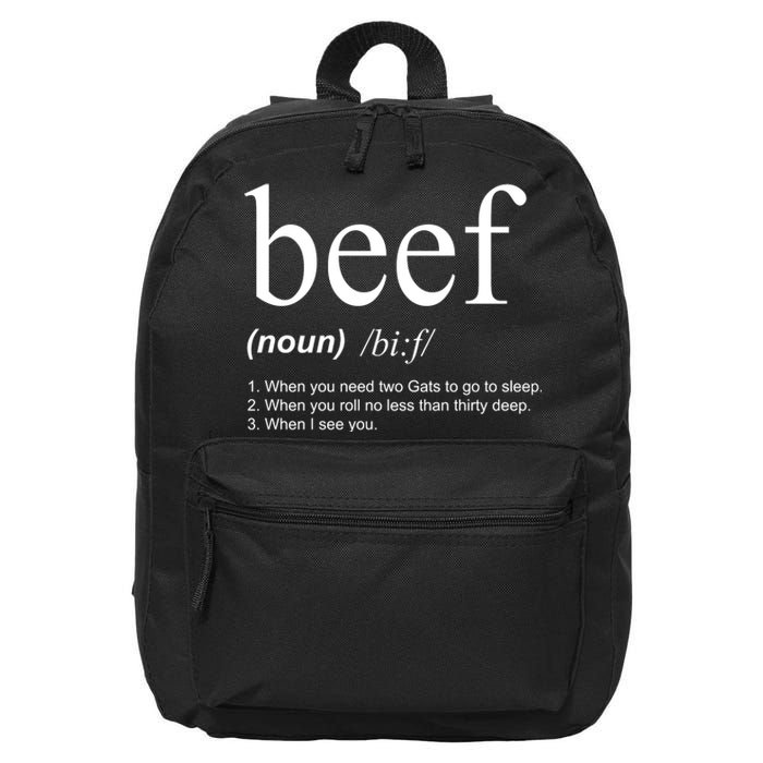 Beef Funny Definition 16 in Basic Backpack