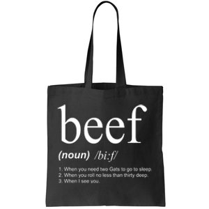 Beef Funny Definition Tote Bag