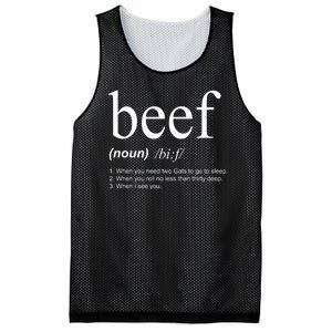 Beef Funny Definition Mesh Reversible Basketball Jersey Tank