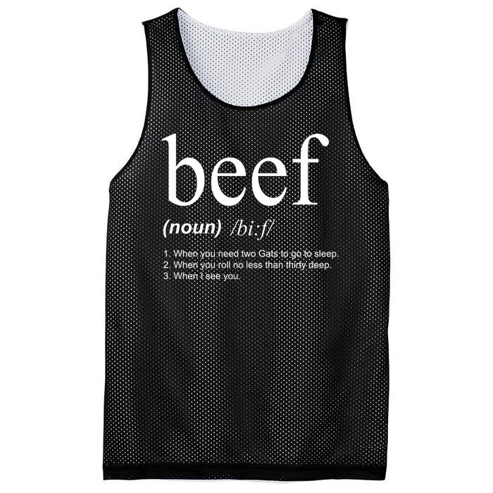 Beef Funny Definition Mesh Reversible Basketball Jersey Tank