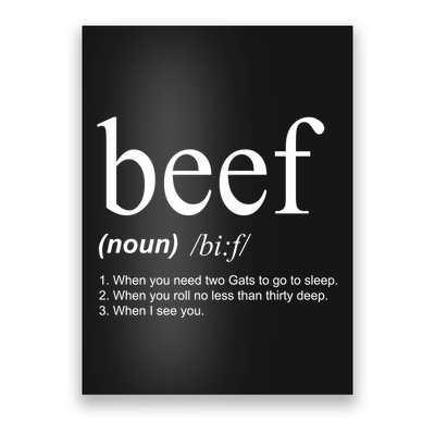 Beef Funny Definition Poster