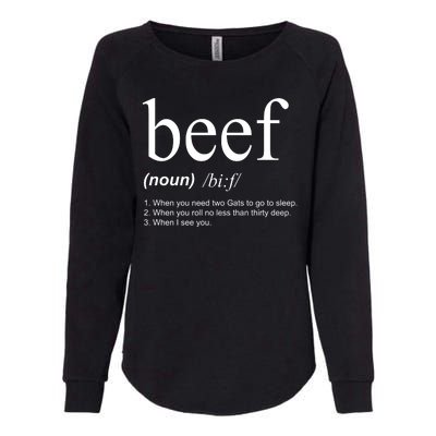 Beef Funny Definition Womens California Wash Sweatshirt