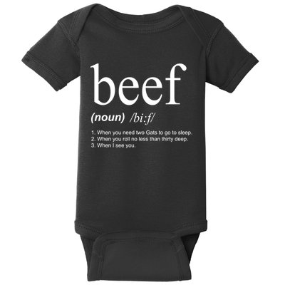 Beef Funny Definition Baby Bodysuit