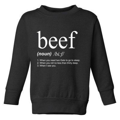 Beef Funny Definition Toddler Sweatshirt