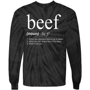 Beef Funny Definition Tie-Dye Long Sleeve Shirt