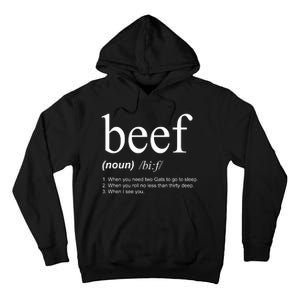 Beef Funny Definition Tall Hoodie