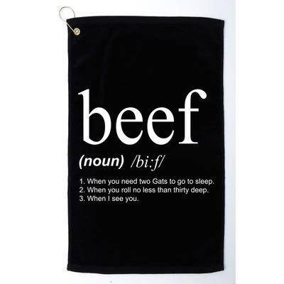 Beef Funny Definition Golf Towel