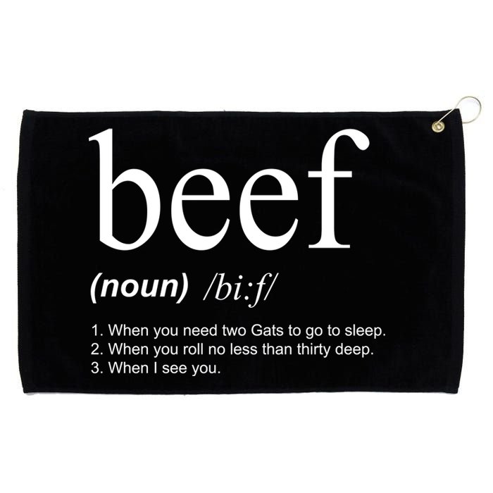 Beef Funny Definition Grommeted Golf Towel