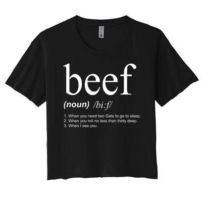 Beef Funny Definition Women's Crop Top Tee