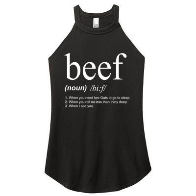Beef Funny Definition Women's Perfect Tri Rocker Tank