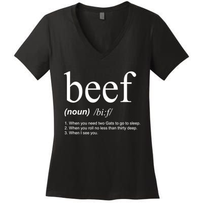 Beef Funny Definition Women's V-Neck T-Shirt