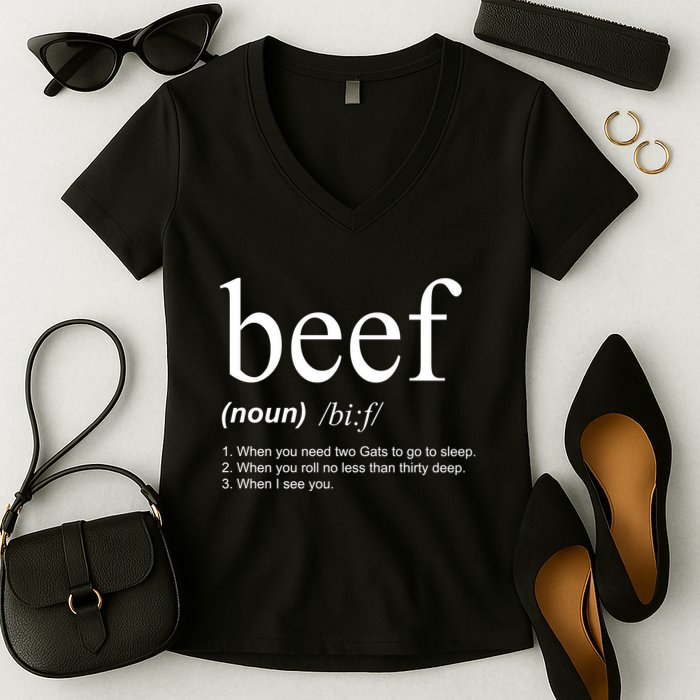 Beef Funny Definition Women's V-Neck T-Shirt