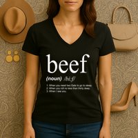 Beef Funny Definition Women's V-Neck T-Shirt