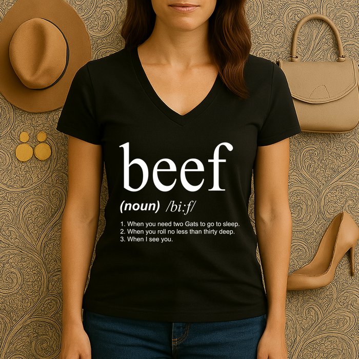 Beef Funny Definition Women's V-Neck T-Shirt