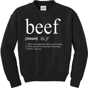 Beef Funny Definition Kids Sweatshirt