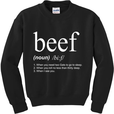 Beef Funny Definition Kids Sweatshirt