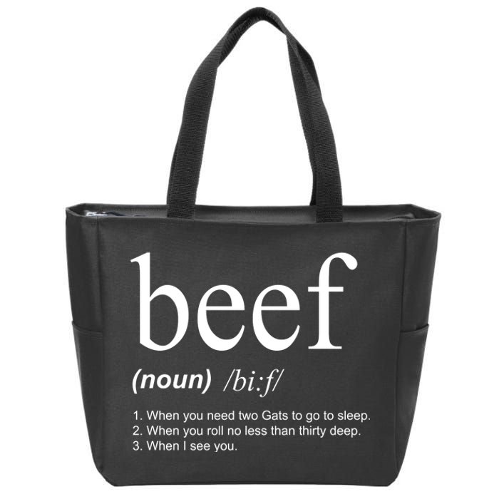 Beef Funny Definition Zip Tote Bag