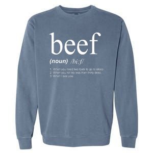 Beef Funny Definition Garment-Dyed Sweatshirt