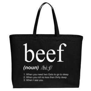 Beef Funny Definition Cotton Canvas Jumbo Tote