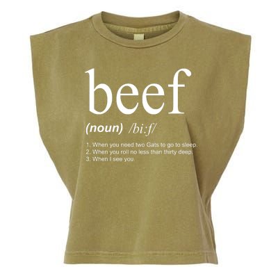 Beef Funny Definition Garment-Dyed Women's Muscle Tee