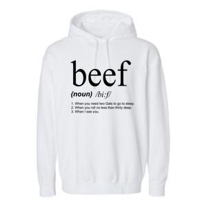 Beef Funny Definition Garment-Dyed Fleece Hoodie