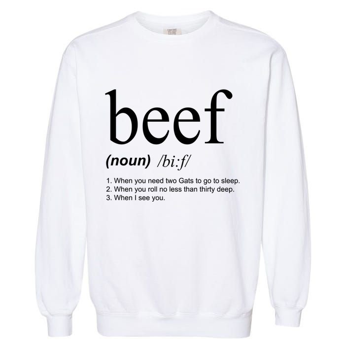 Beef Funny Definition Garment-Dyed Sweatshirt