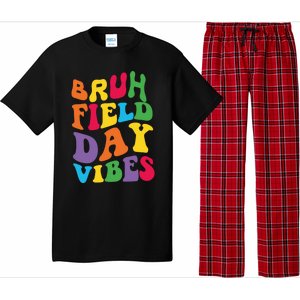 Bruh Field Day Vibes Funny For Teacher Field Day 2024 Gift Pajama Set