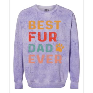 Best Fur Dad Ever Funny Sayings Fathers Day Dog Lovers Colorblast Crewneck Sweatshirt